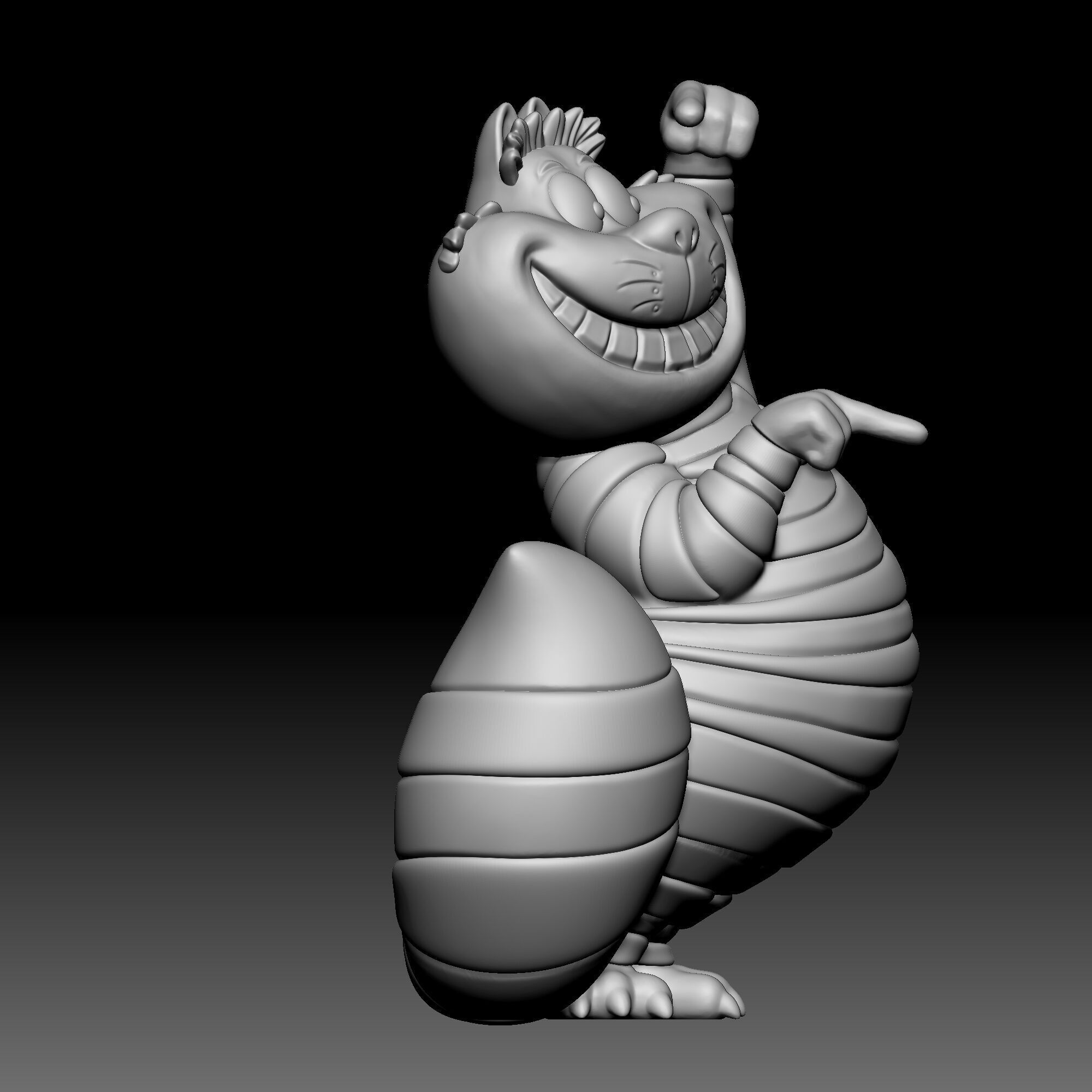 Cheshire cat - Alice in Wonderland - 030 3D print model_7
