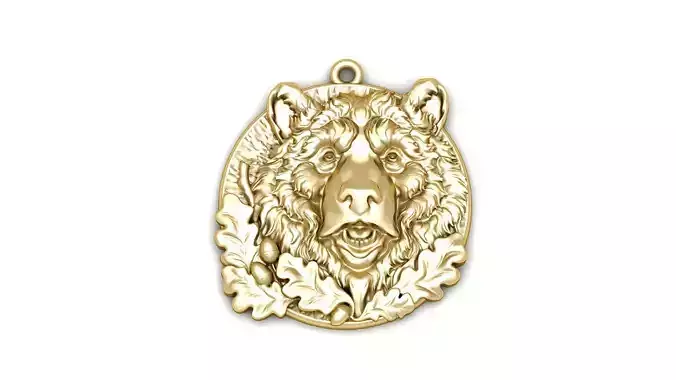 Bear Pendant 3d Printable Model