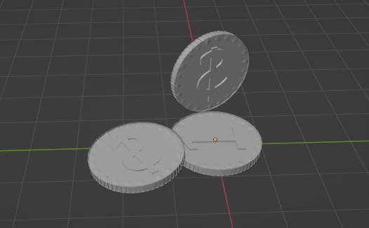 Gold Coin Free low-poly 3D model_6
