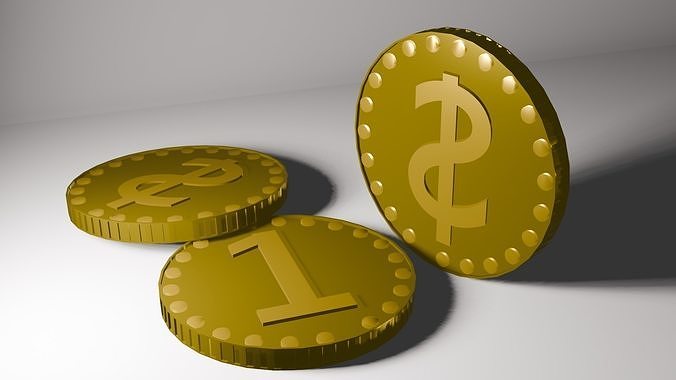 Gold Coin Free low-poly 3D model