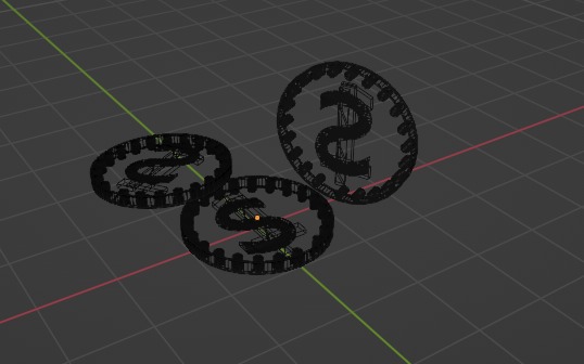 Gold Coin Free low-poly 3D model_9