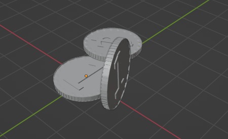 Gold Coin Free low-poly 3D model_5