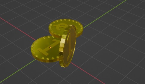 Gold Coin Free low-poly 3D model_4