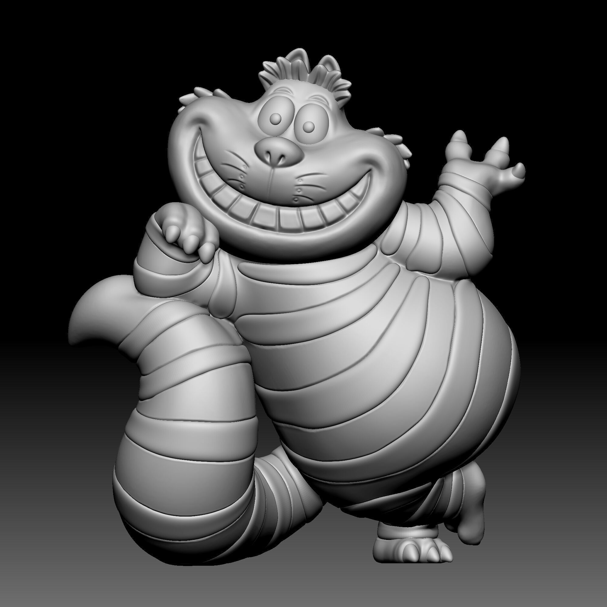 Cheshire cat - Alice in Wonderland - 020 3D print model_8