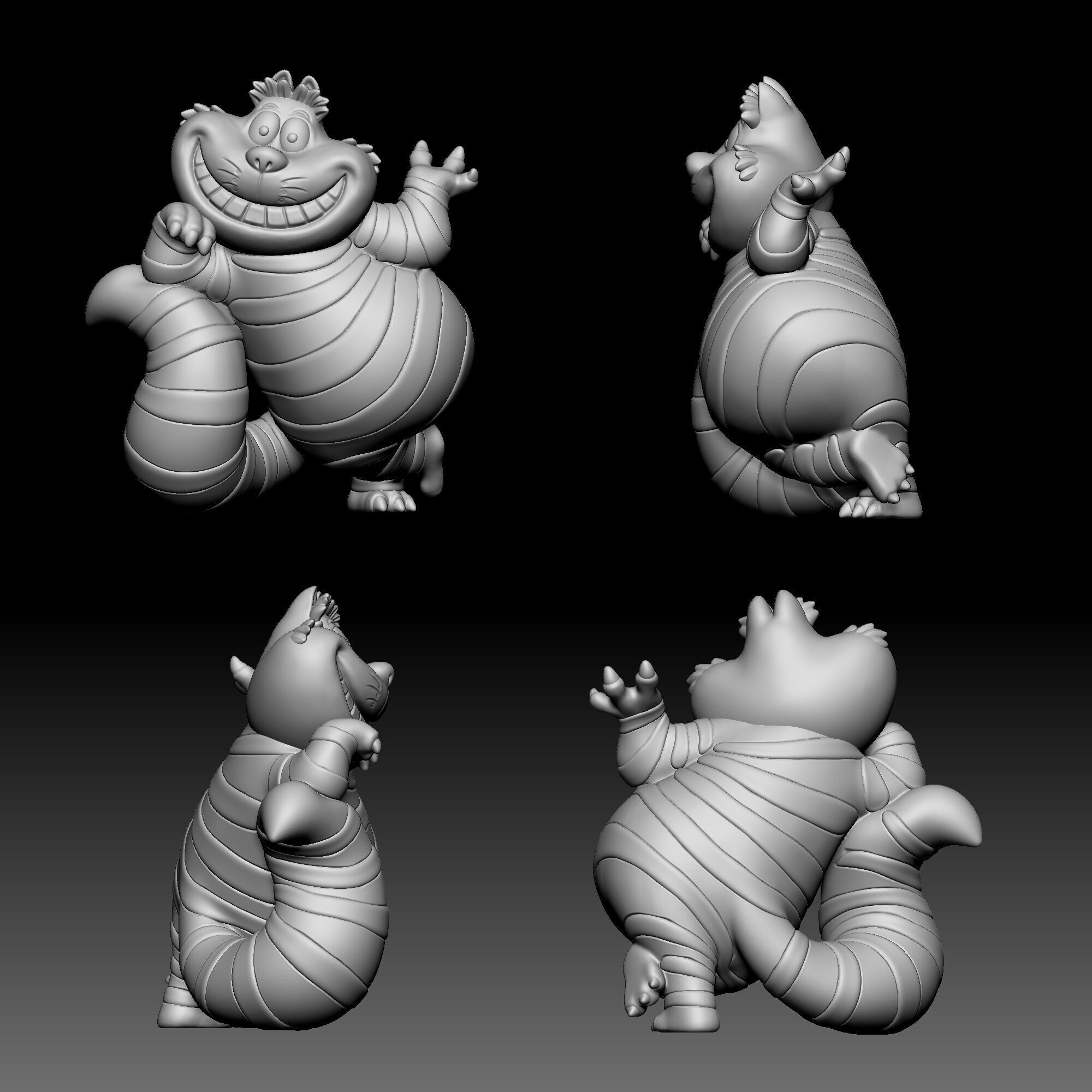 Cheshire cat - Alice in Wonderland - 020 3D print model_9