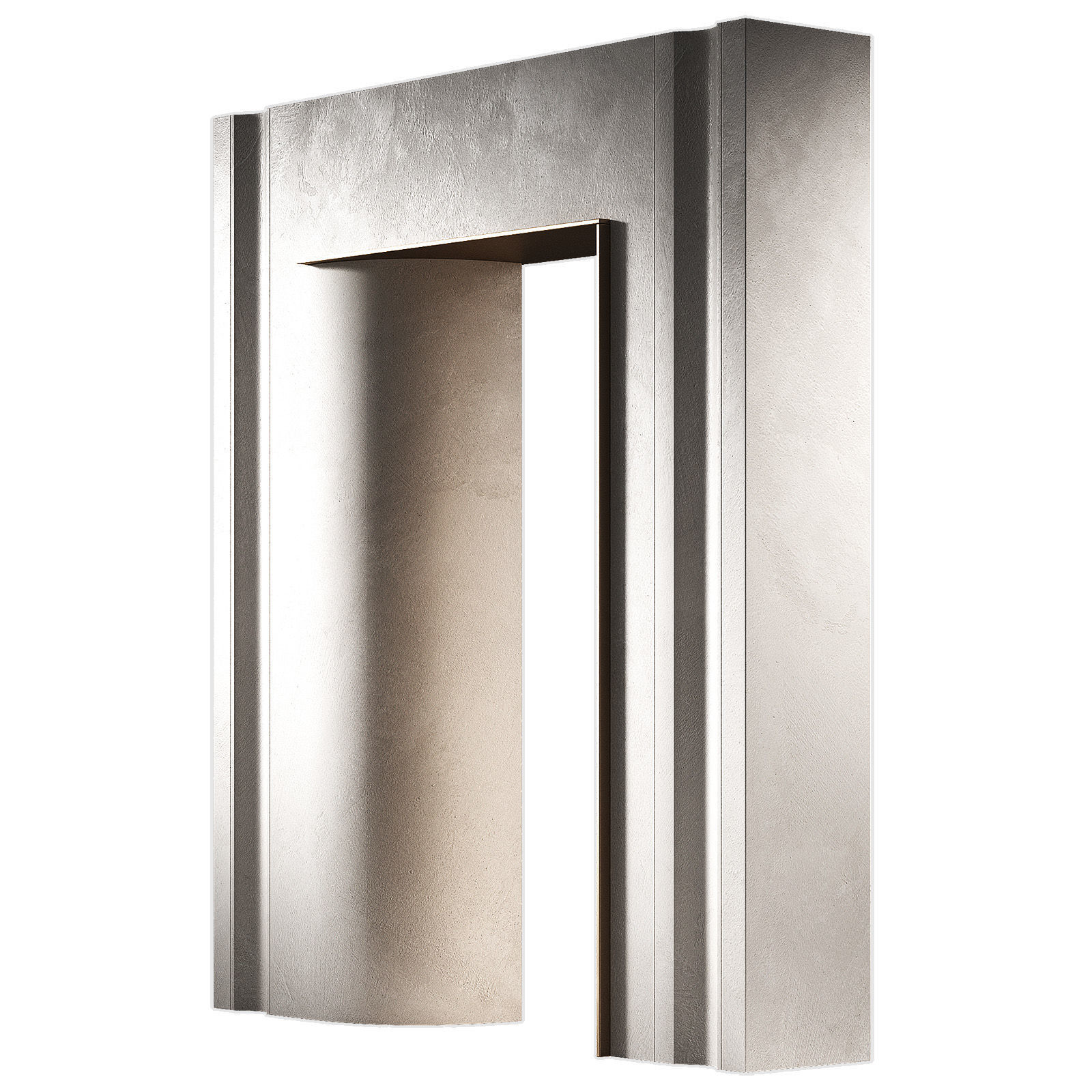 Rounded modular doorway opening Wall hallway pass through 3D model_6