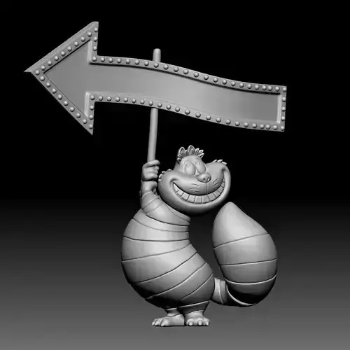 Cheshire cat - Alice in Wonderland - 040 3D print model