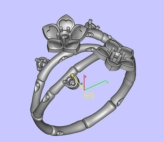 Heart Floral Ring STL file 3D print model