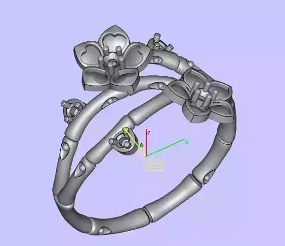 Heart Floral Ring STL file