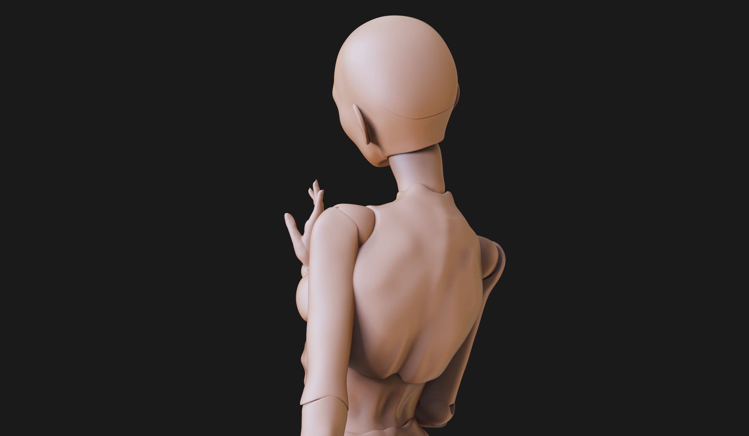 BJD Doll print articulated dolls bjd printing balljointed doll 3D model_1