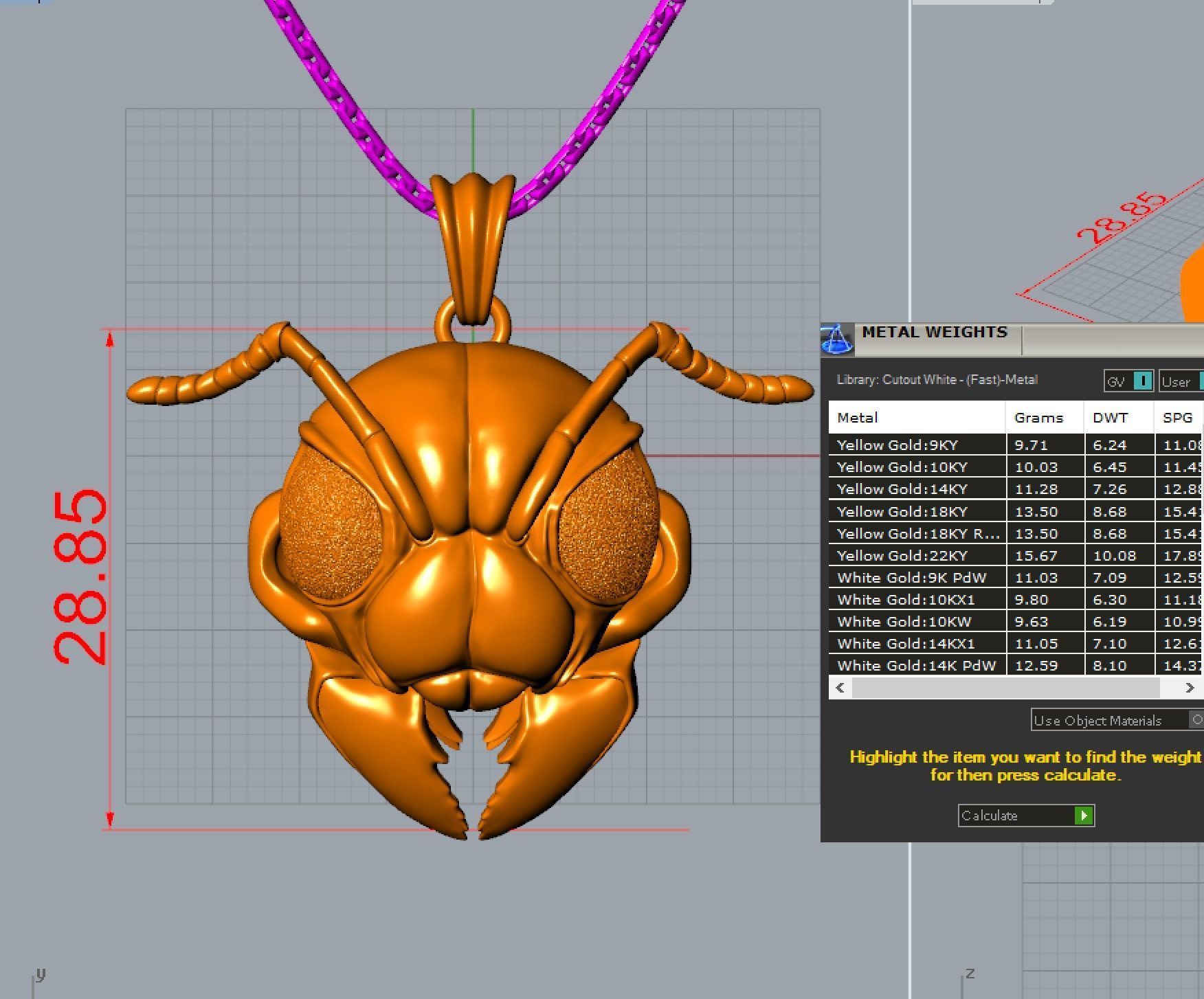 Ant Head Pendant 3D print model_5
