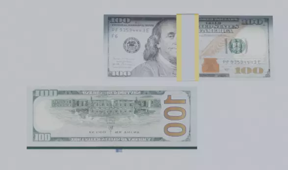 money dollar Free low-poly 3D model_0