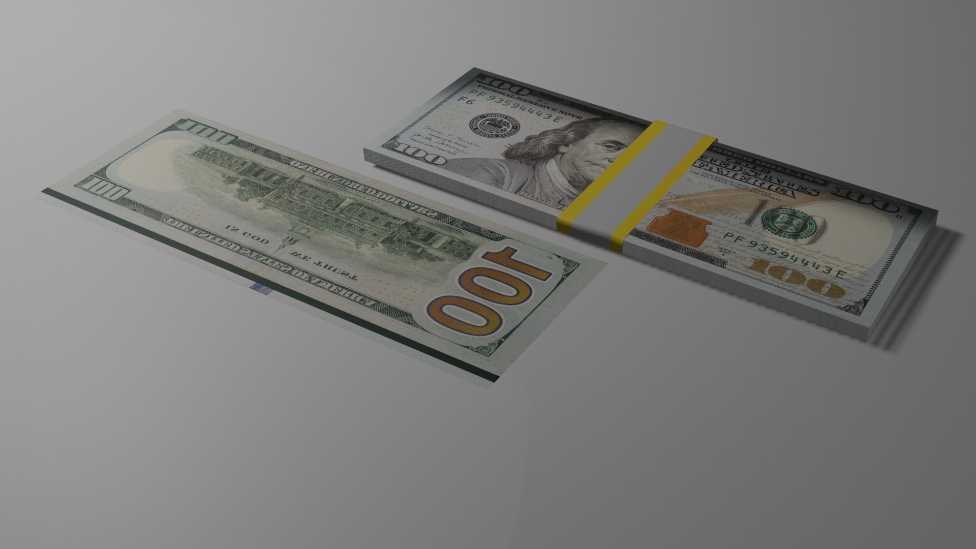 money dollar Free low-poly 3D model_2