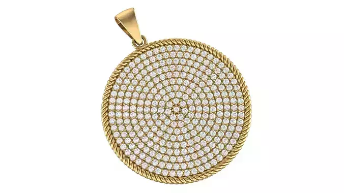 Stone Round Pendant