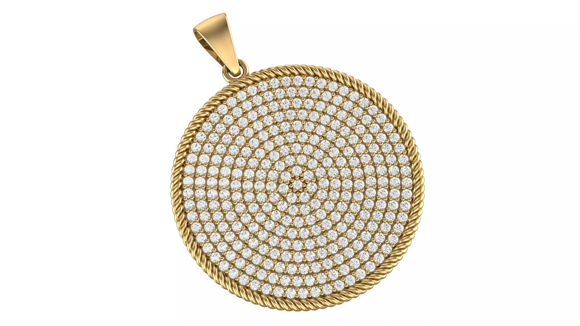 Stone Round Pendant 3D print model