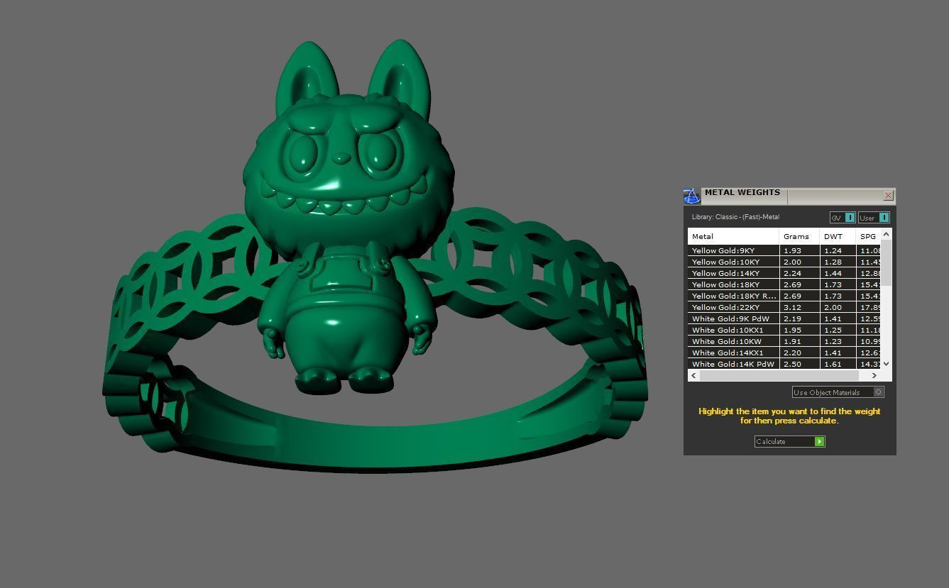 LABUBU COIN RINGS COMBO OF 7 CUTE 3D print model_10