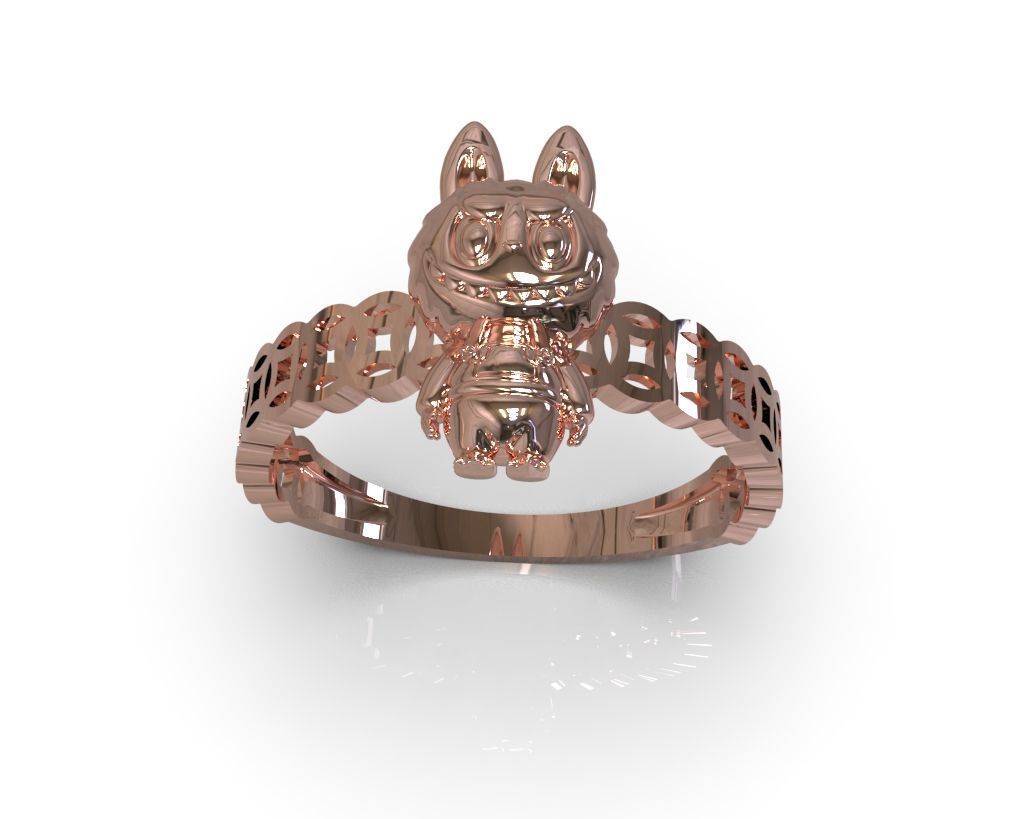 LABUBU COIN RINGS COMBO OF 7 CUTE 3D print model_4