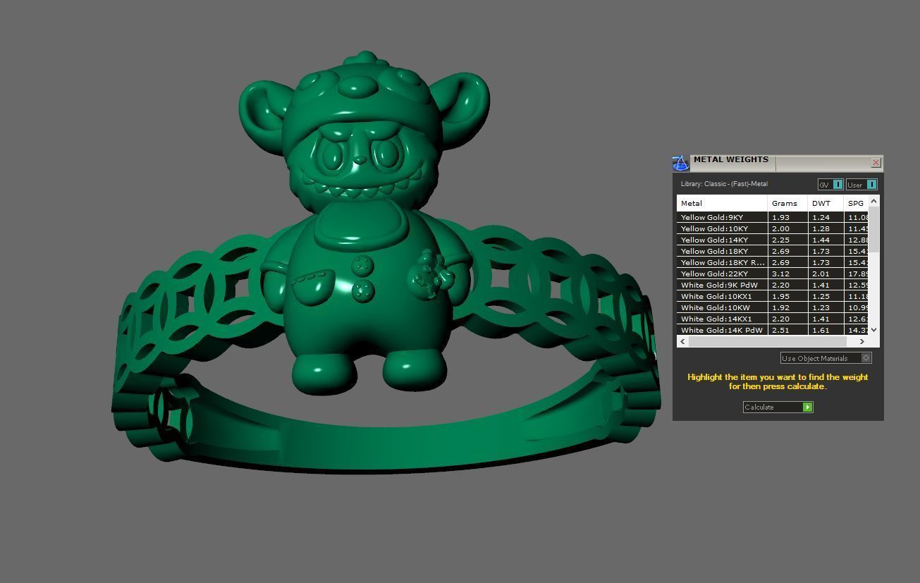 LABUBU COIN RINGS COMBO OF 7 CUTE 3D print model_13