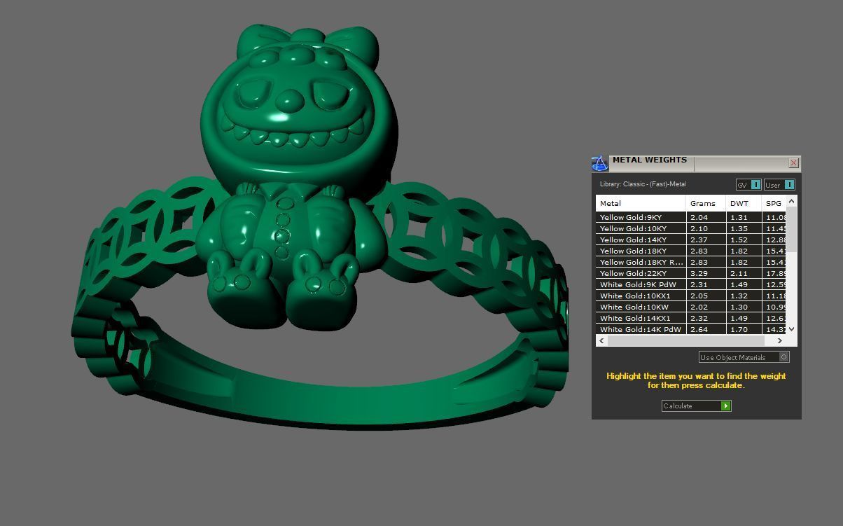 LABUBU COIN RINGS COMBO OF 7 CUTE 3D print model_11