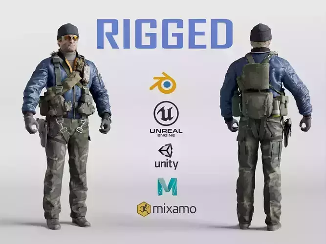 RUSSELL ADLER from Call Of Duty RIGGED