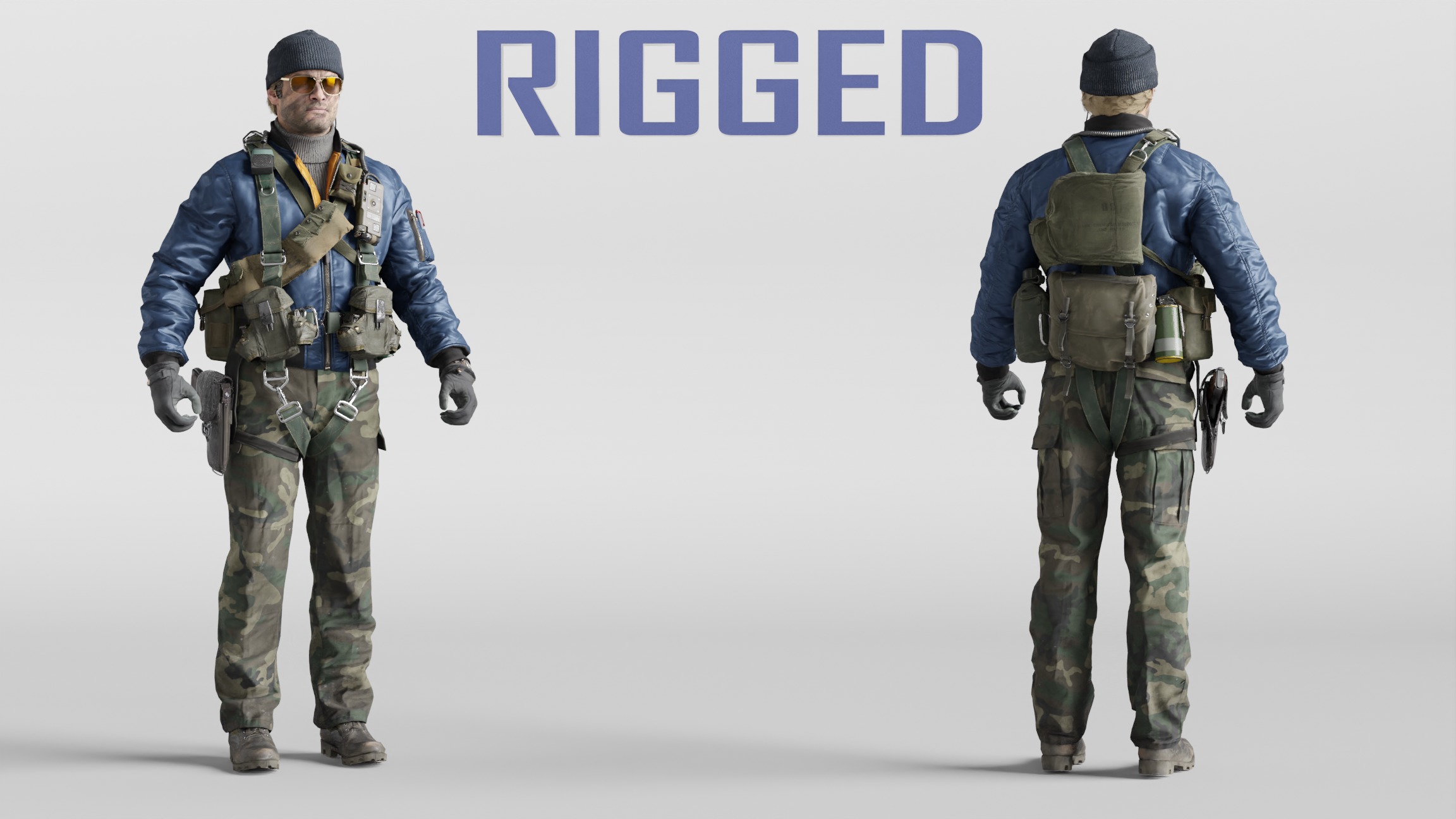 RUSSELL ADLER from Call Of Duty RIGGED Low-poly 3D model_7