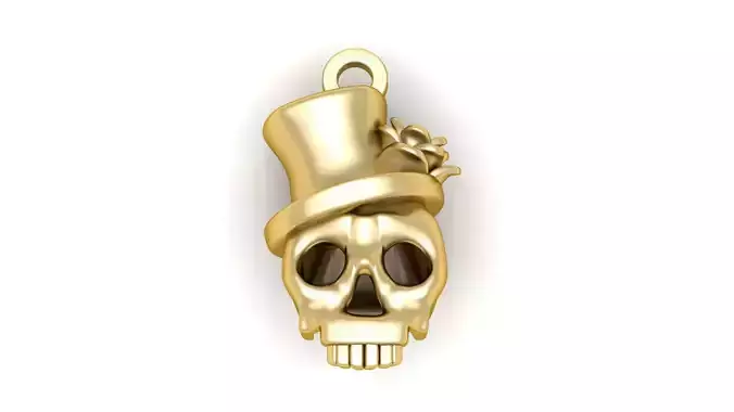 Skull Head Pendant 3d Printable Model