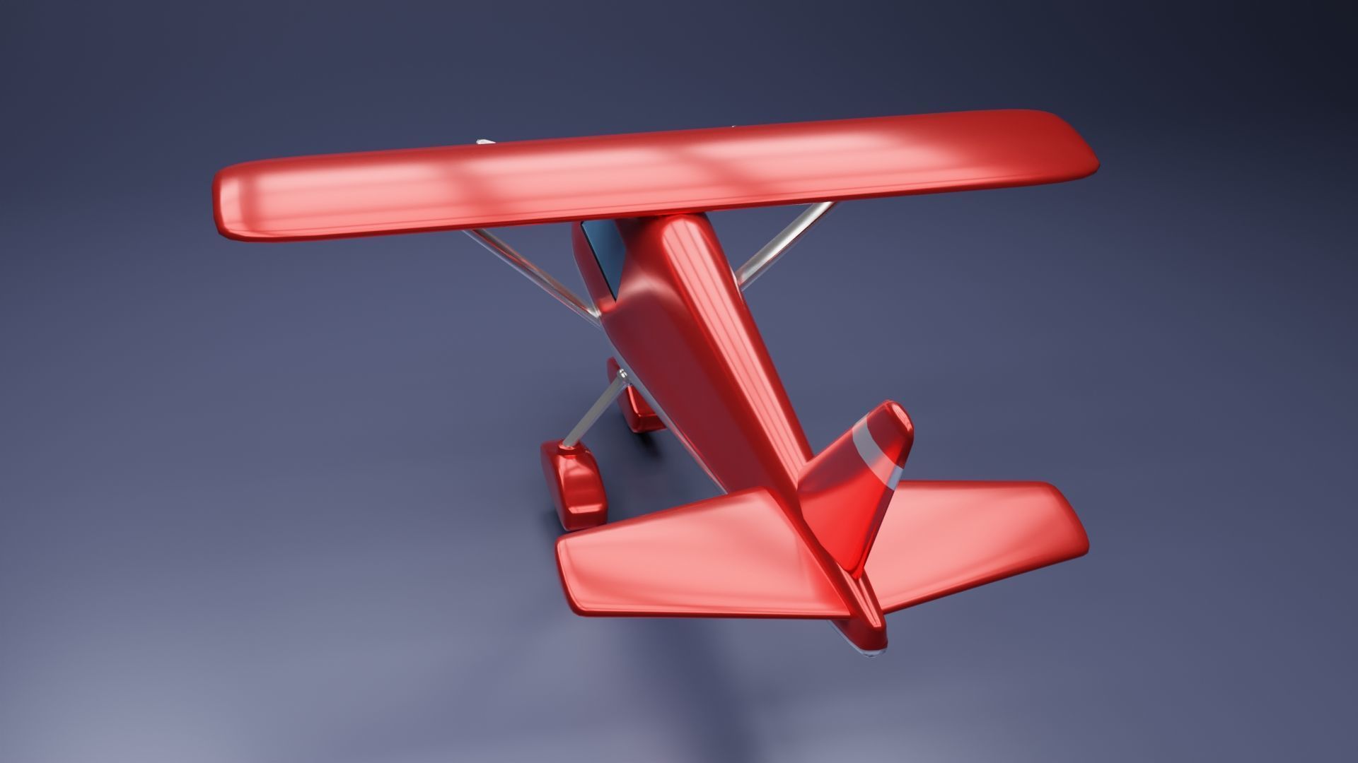 Toon Cessna Caravan Airplane Low-poly 3D model_8