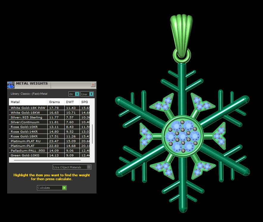 Snowflake necklace 3D print model_16
