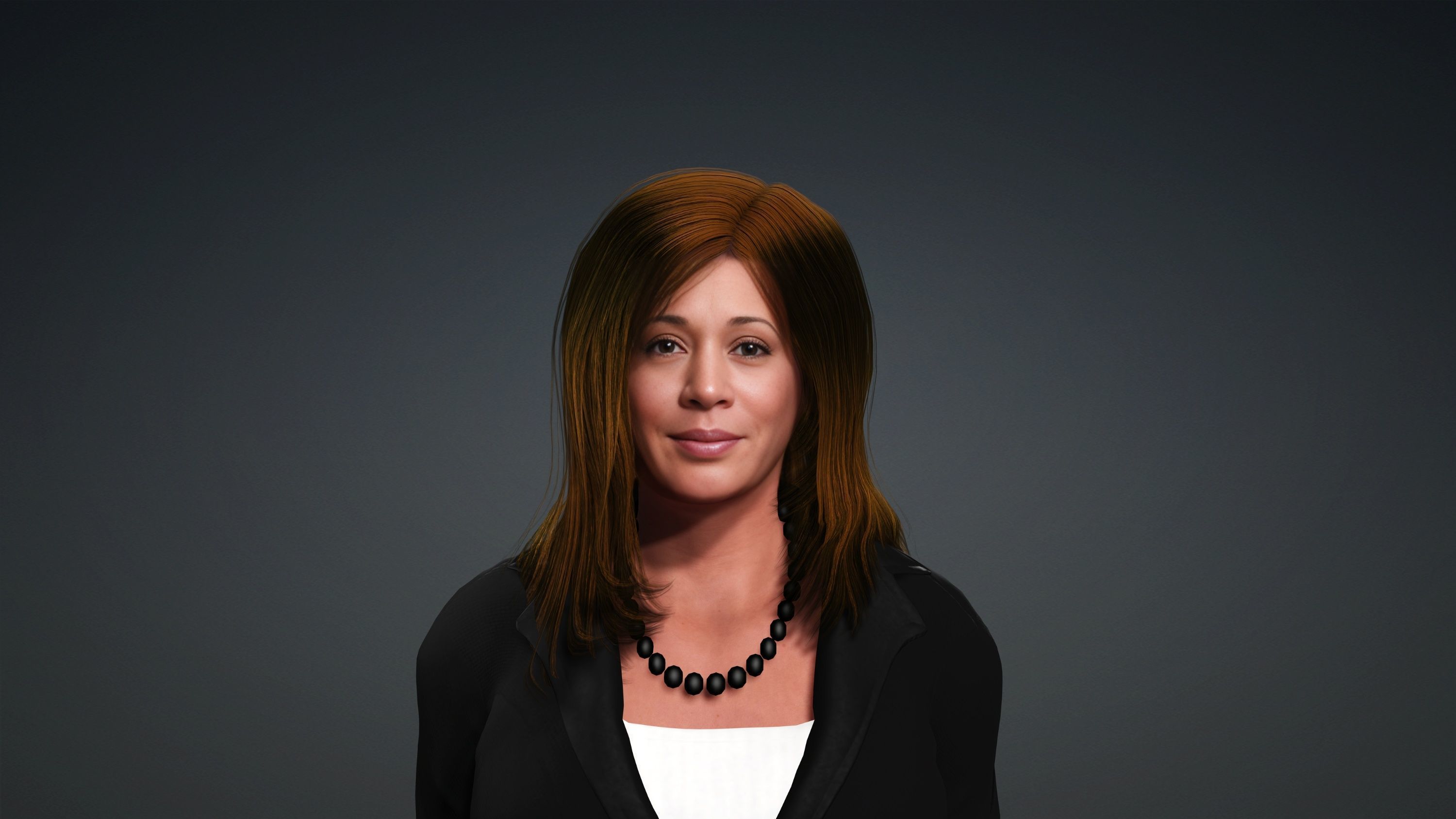 Kamala Harris Hyper Realistic Fully Rigged 3D Character 3D model_11
