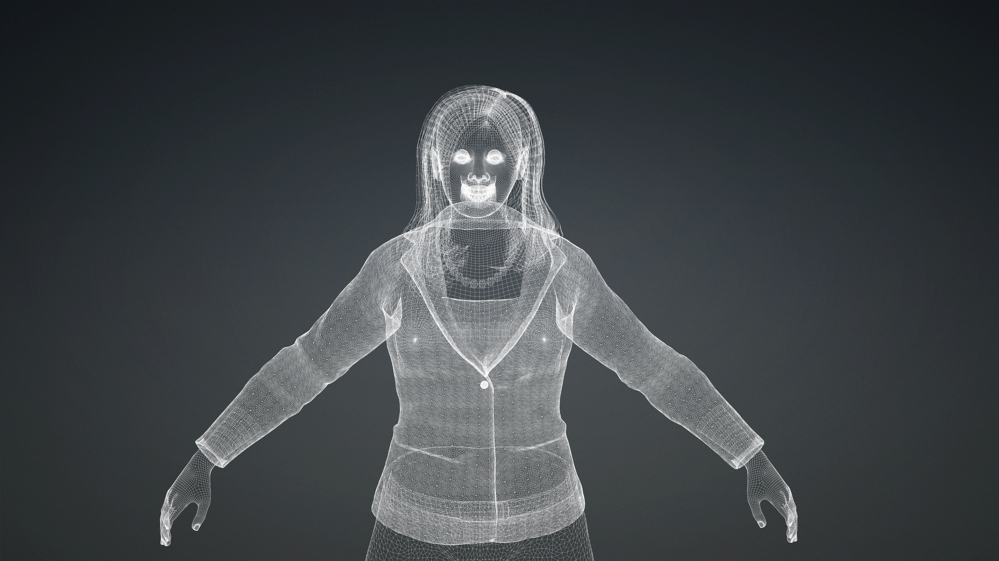 Kamala Harris Hyper Realistic Fully Rigged 3D Character 3D model_8