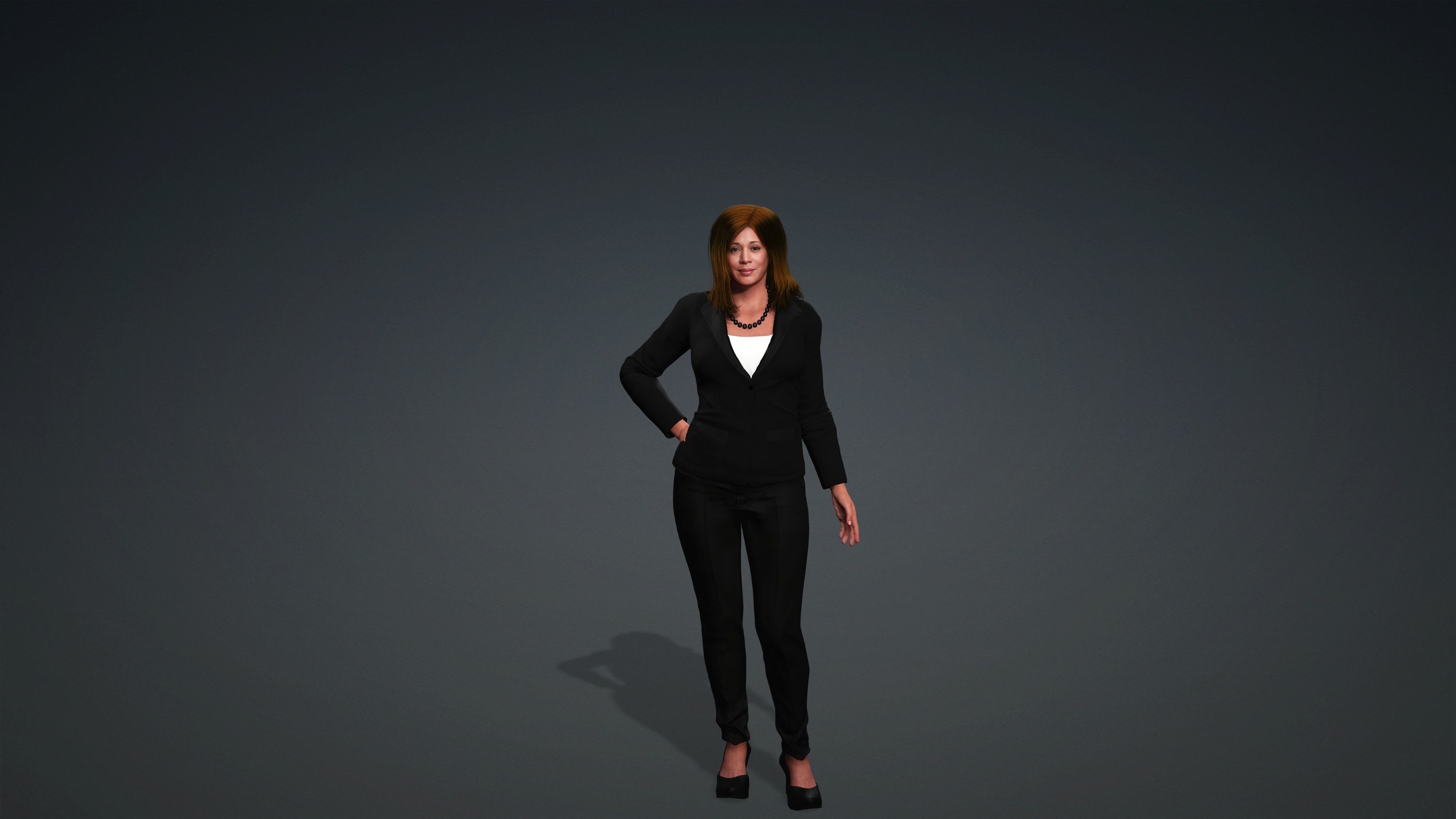 Kamala Harris Hyper Realistic Fully Rigged 3D Character 3D model_10