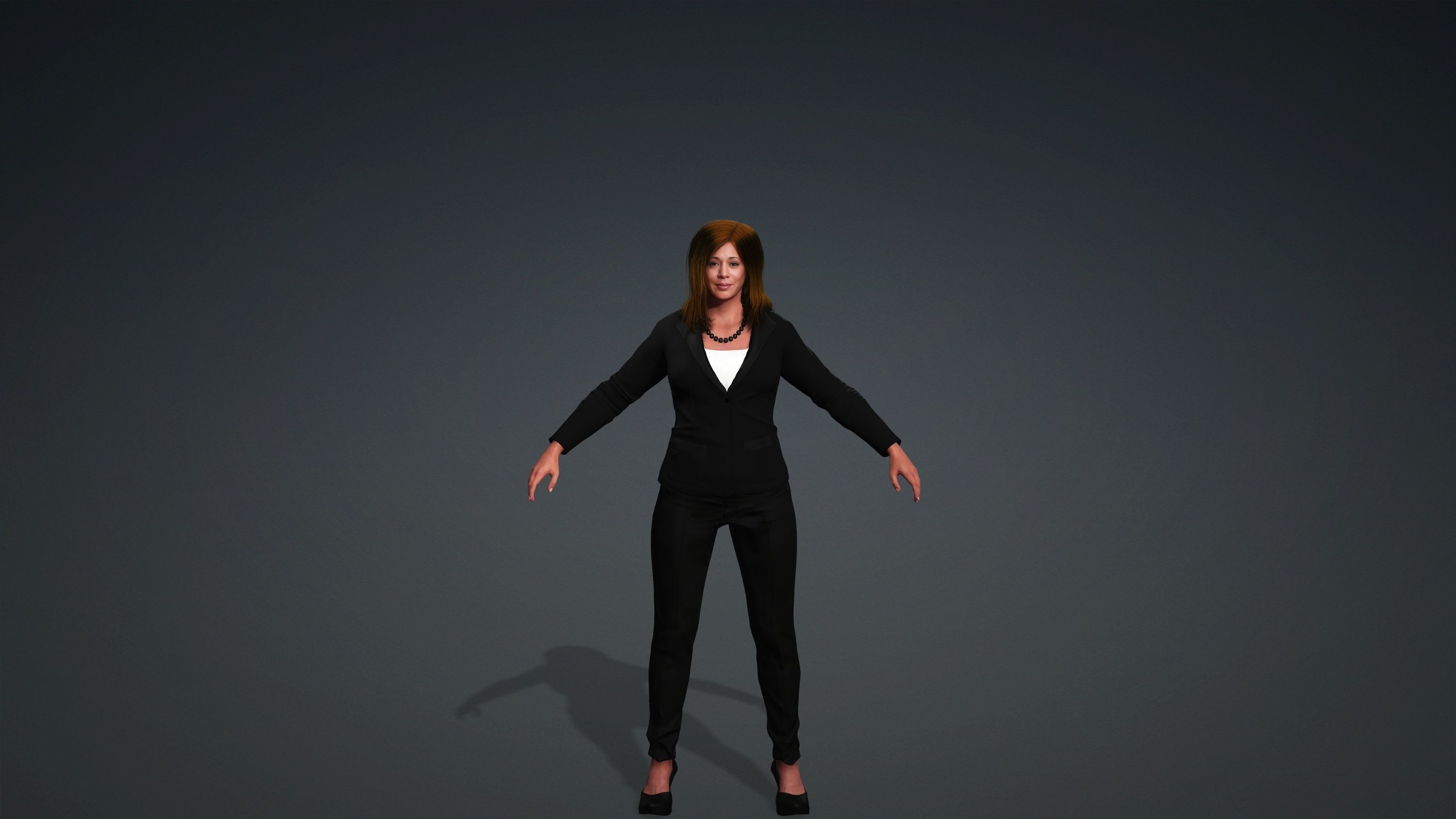 Kamala Harris Hyper Realistic Fully Rigged 3D Character 3D model_9