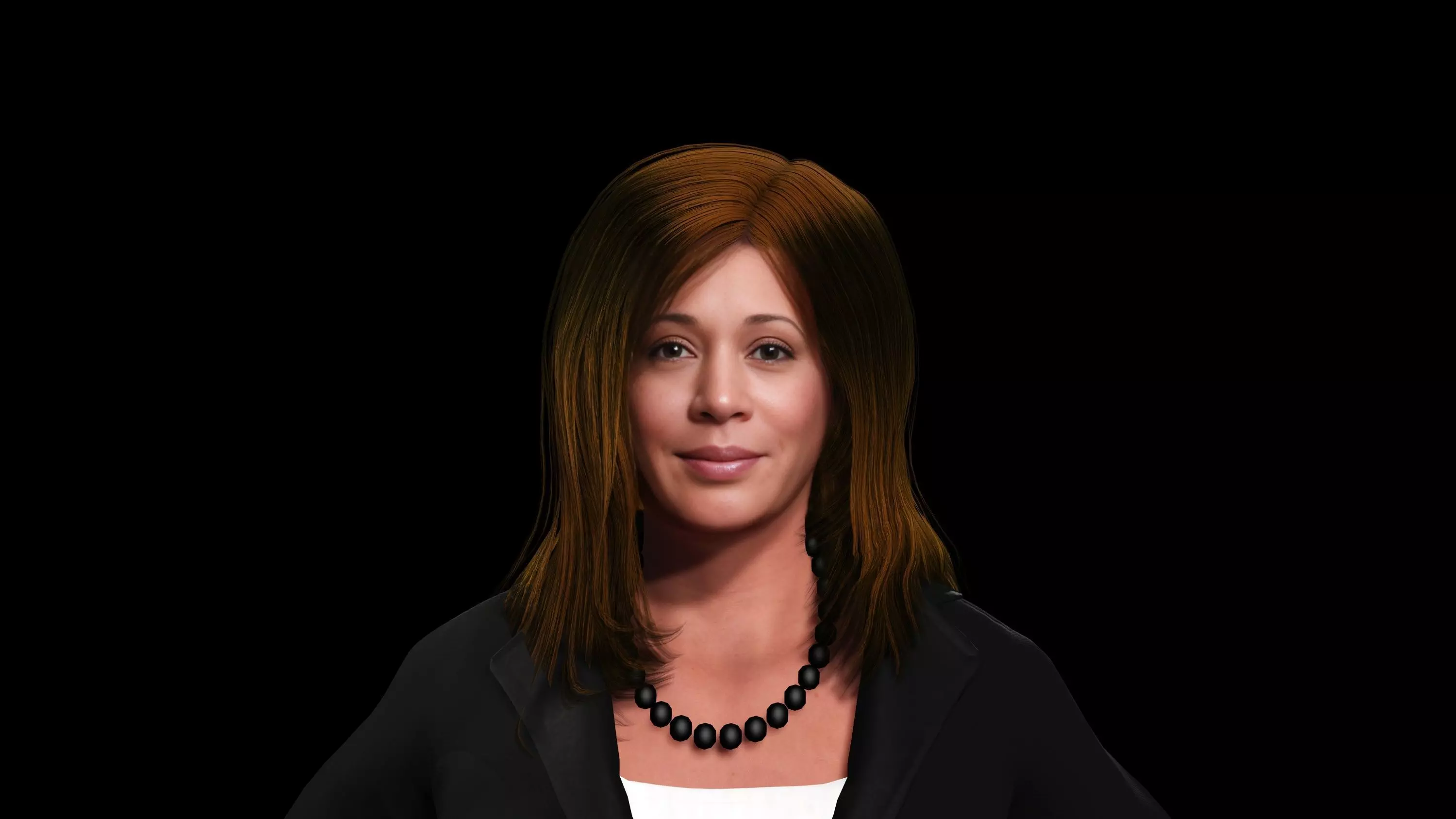 Kamala Harris Hyper Realistic Fully Rigged 3D Character 3D model_0