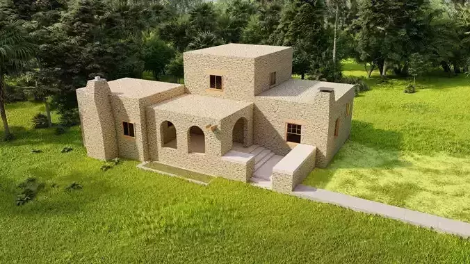 Vilage in forest-old house