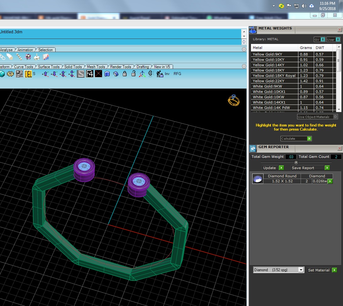 Light Minimalist Diamond Ring 3D print model_4