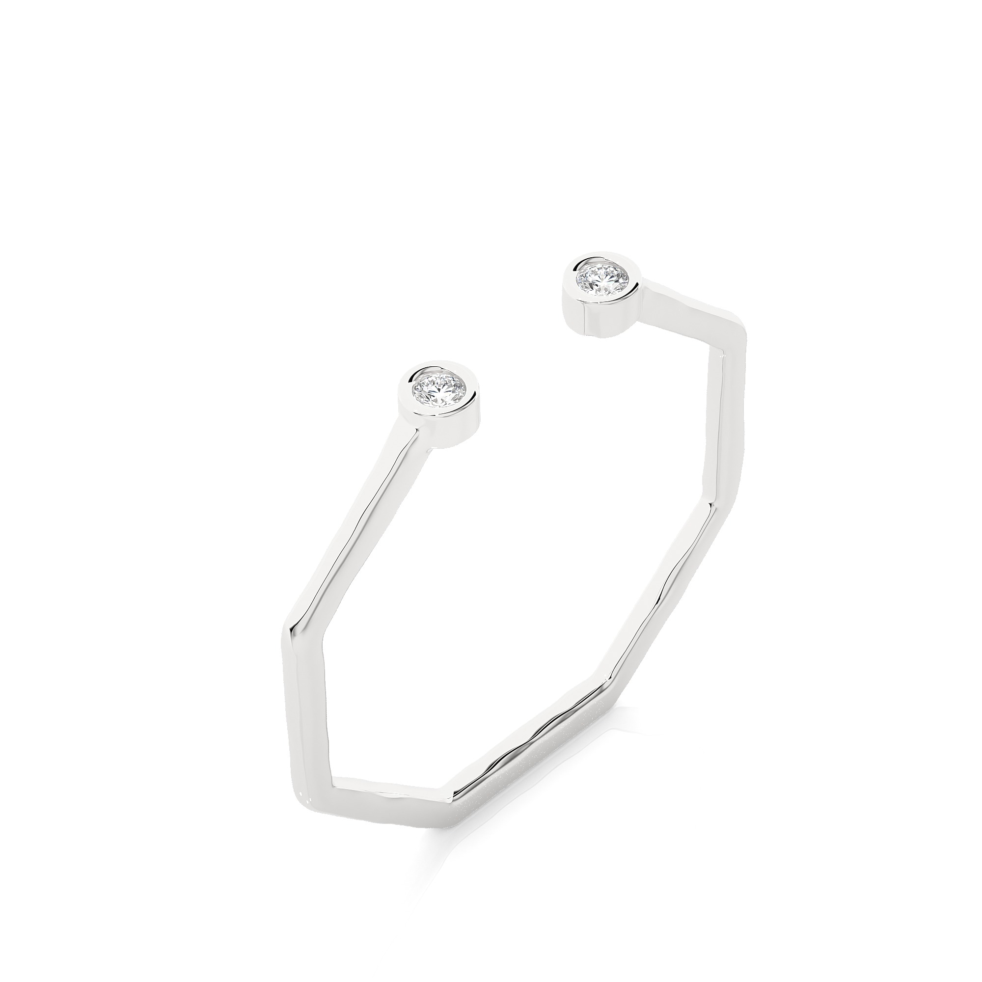 Light Minimalist Diamond Ring 3D print model_3