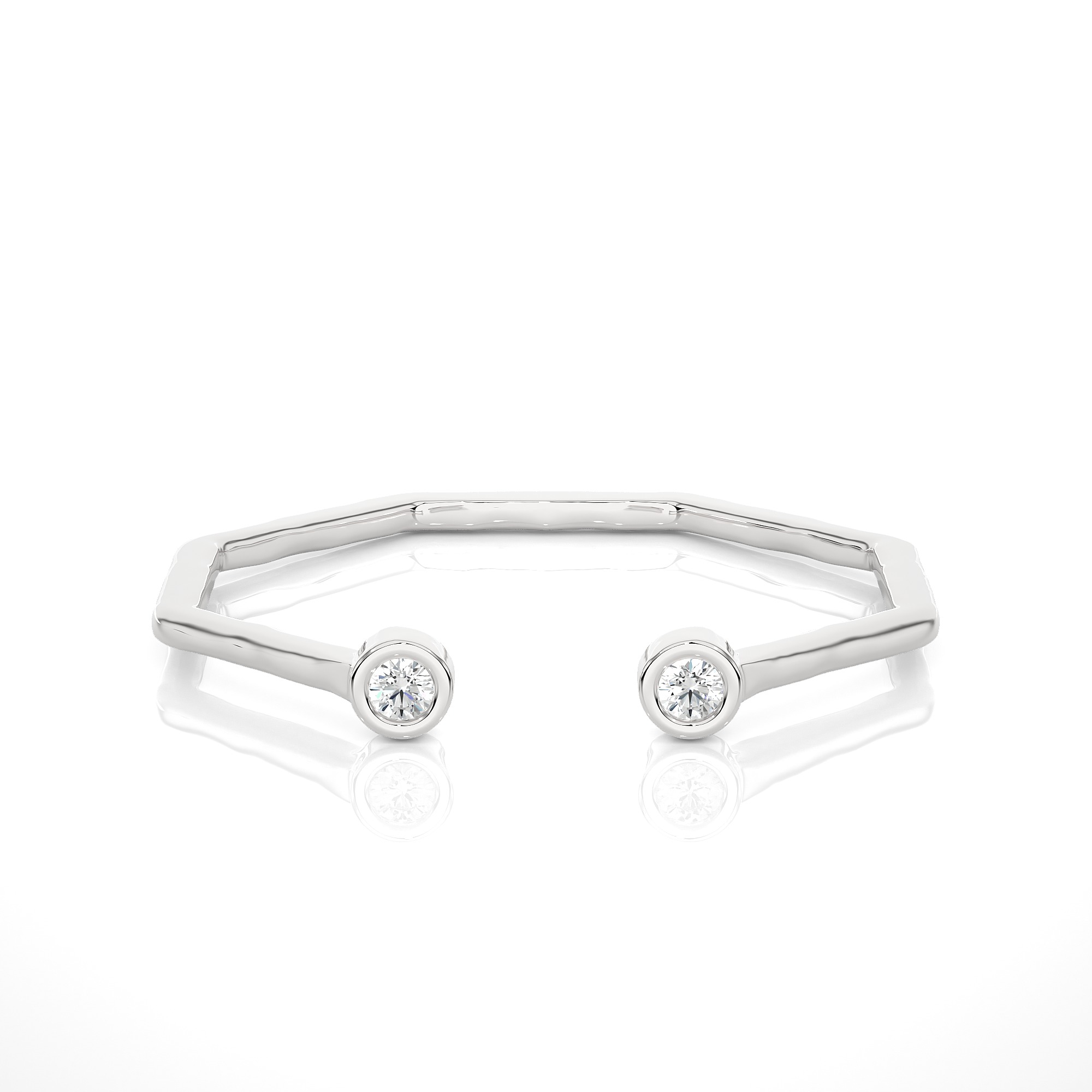 Light Minimalist Diamond Ring 3D print model_1