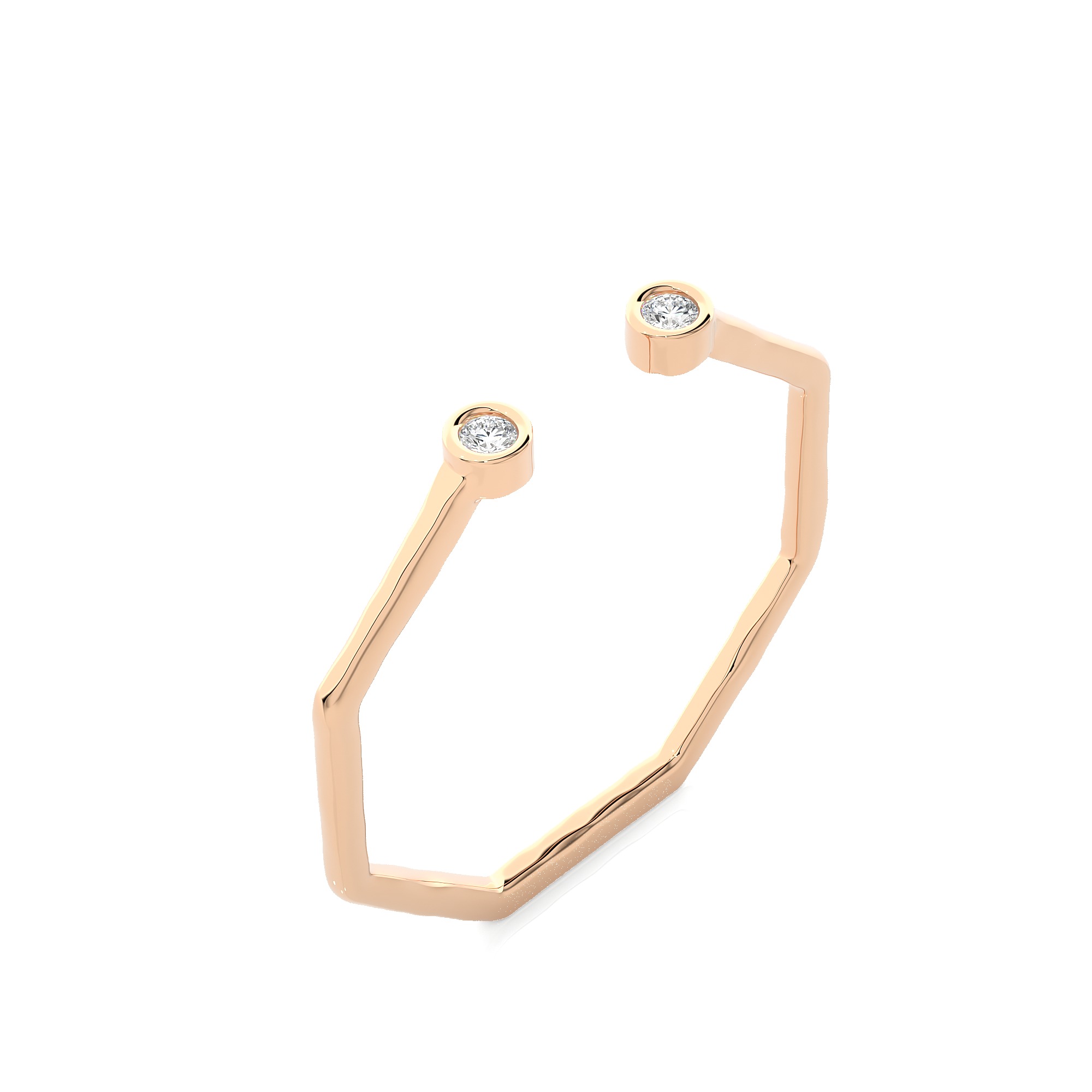 Light Minimalist Diamond Ring 3D print model_6