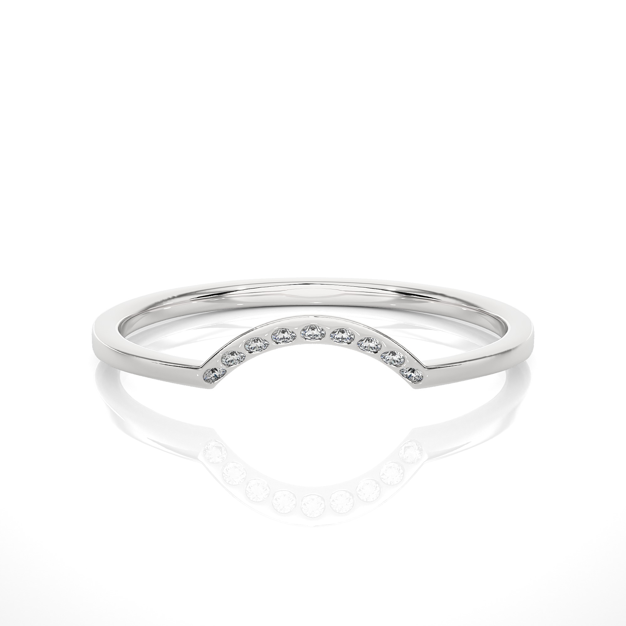 Light Minimalist Diamond Ring 3D print model_2