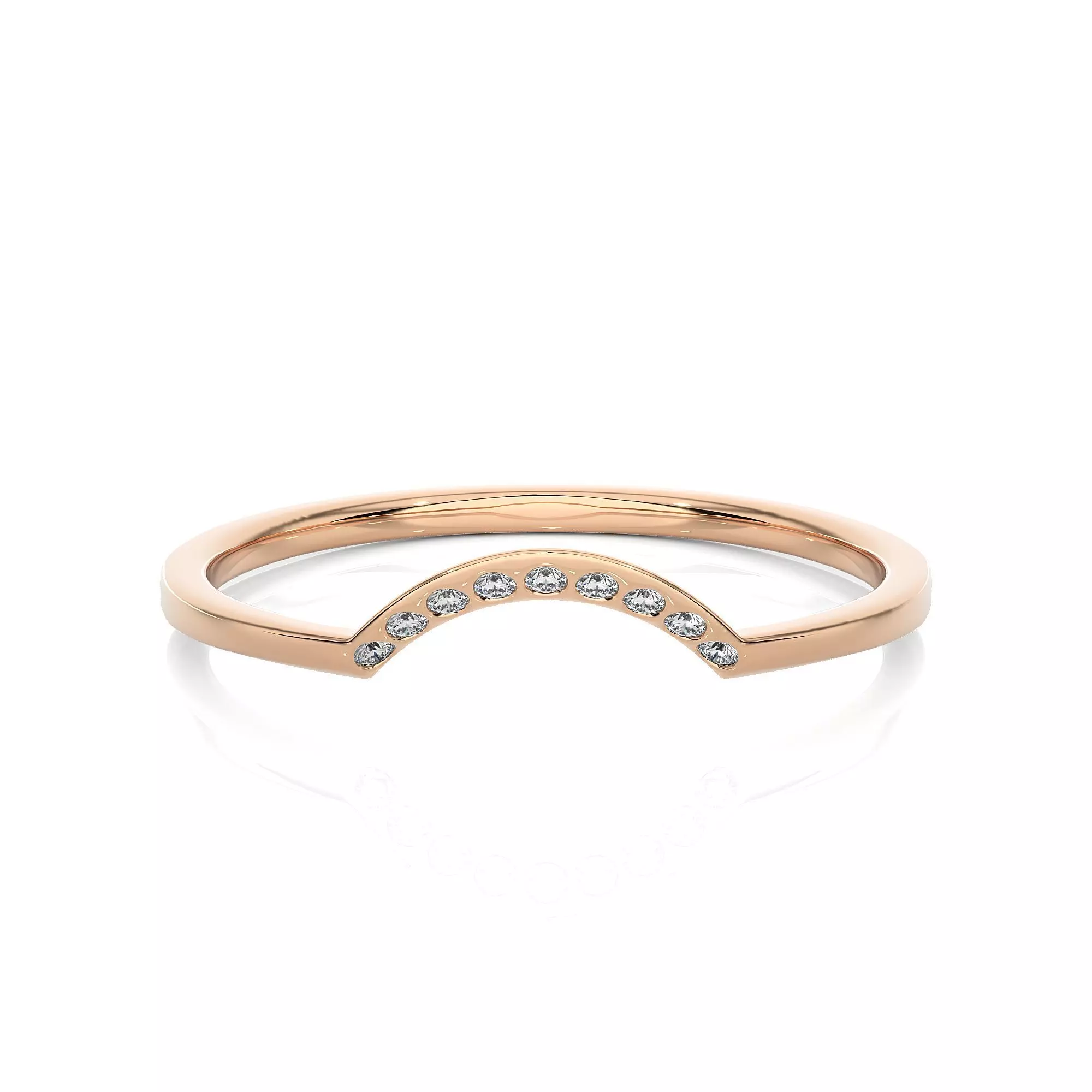 Light Minimalist Diamond Ring 3D print model_0