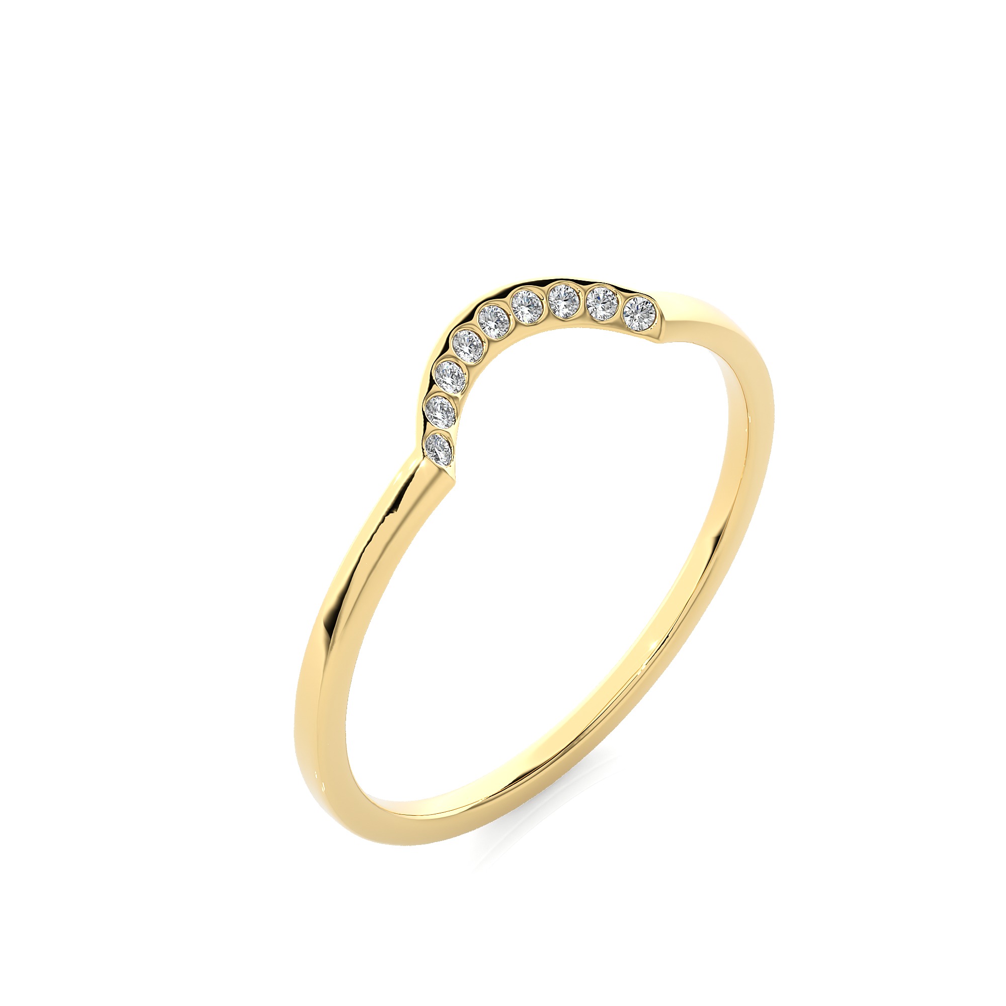 Light Minimalist Diamond Ring 3D print model_4
