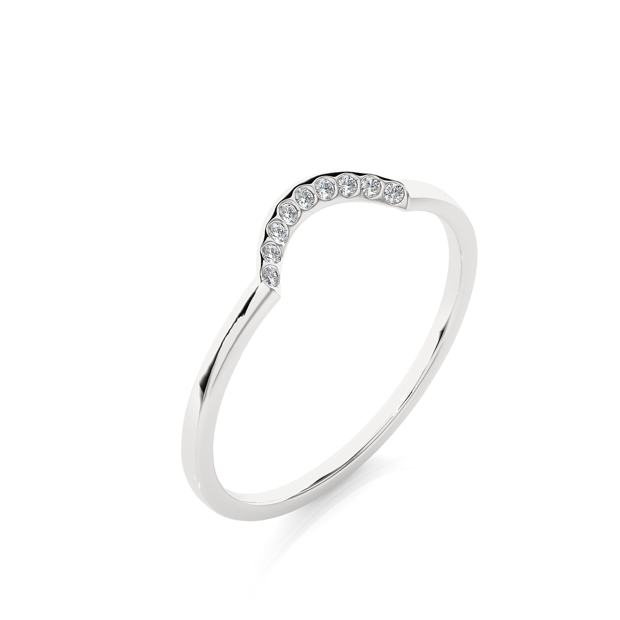 Light Minimalist Diamond Ring 3D print model_3