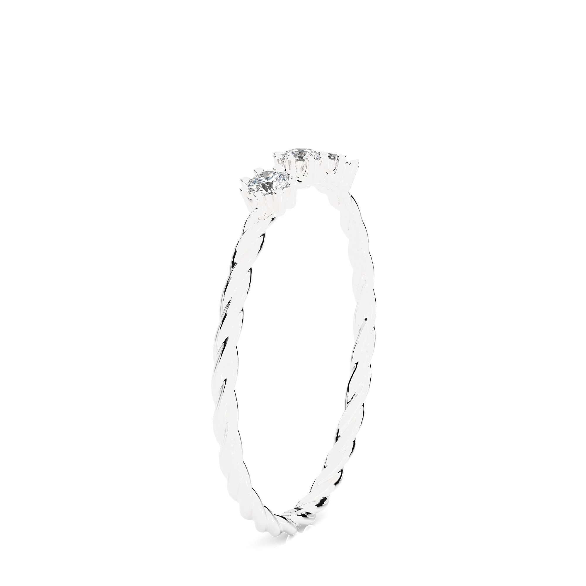 Light Minimalist Diamond Ring 3D print model_12