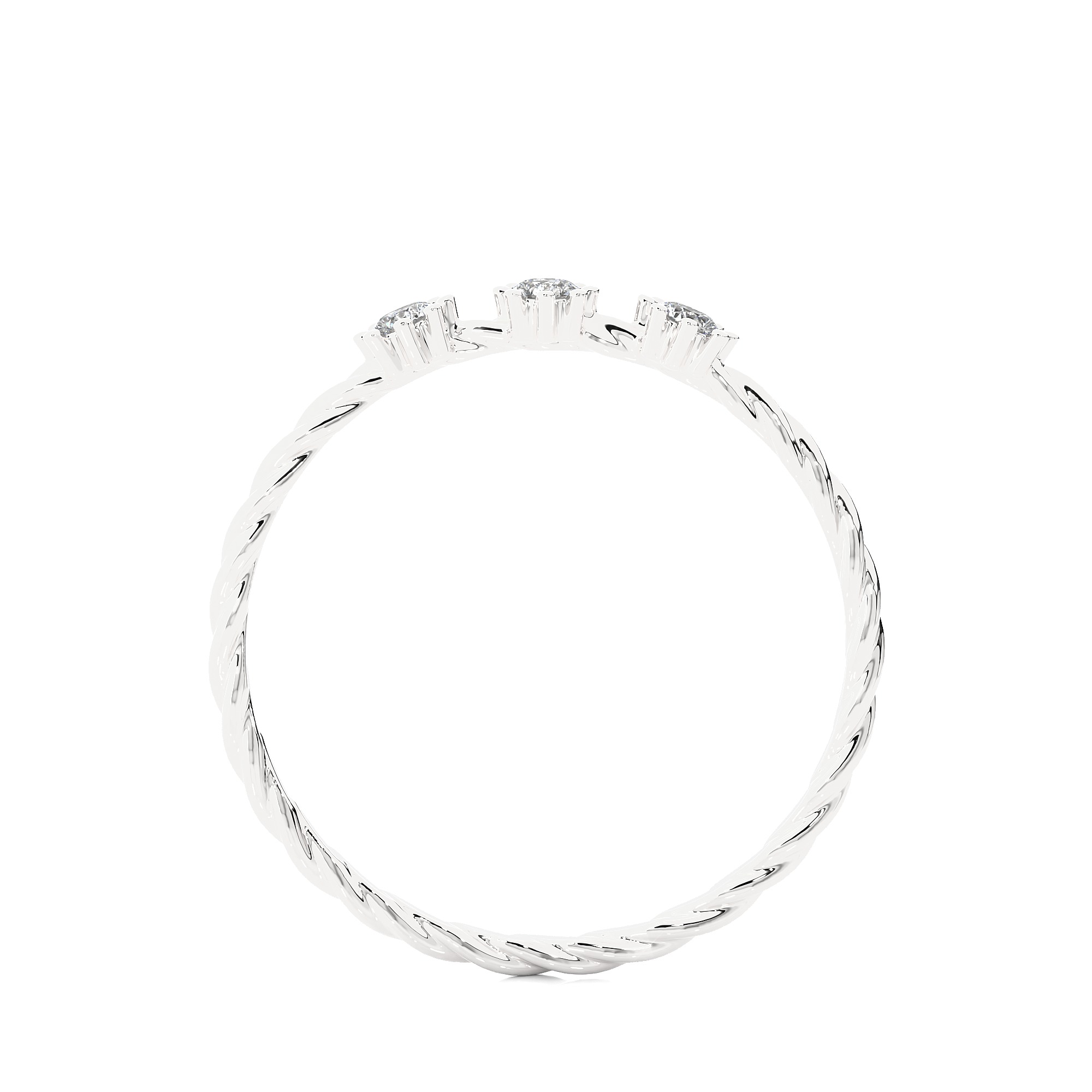 Light Minimalist Diamond Ring 3D print model_3