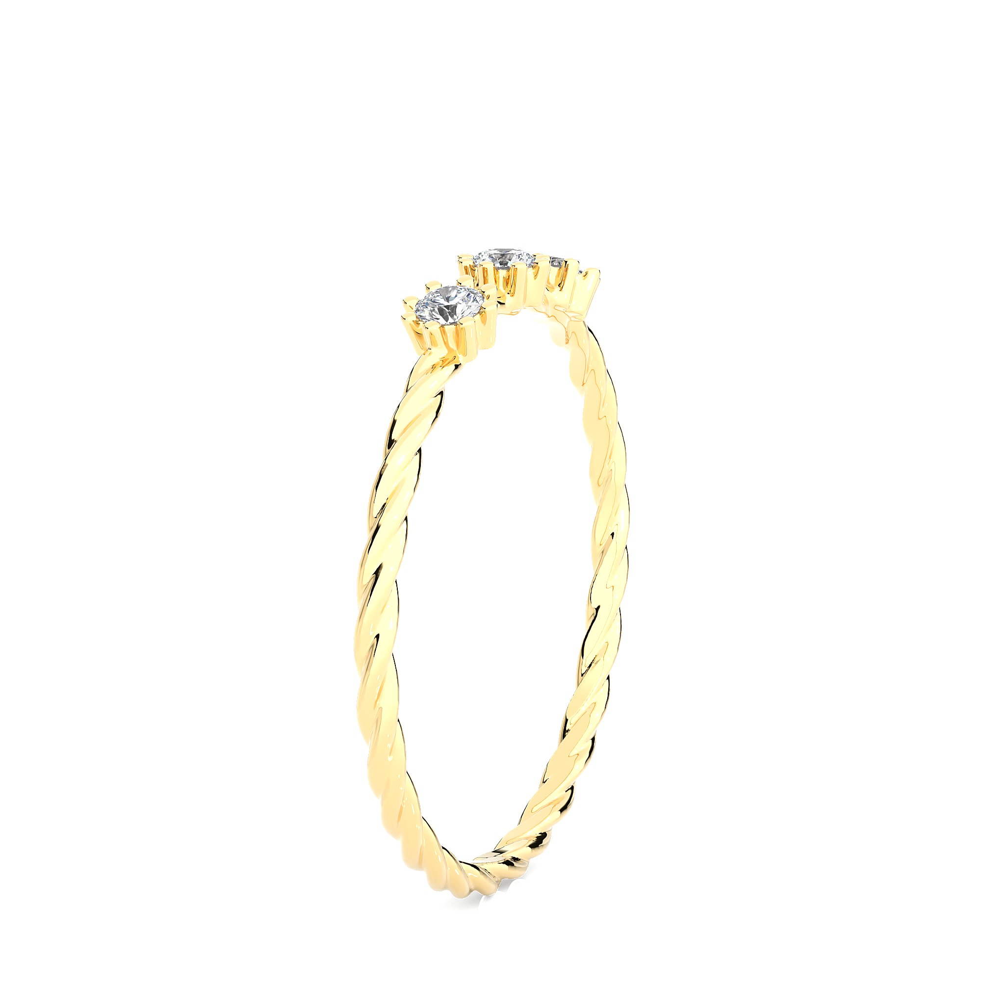 Light Minimalist Diamond Ring 3D print model_11
