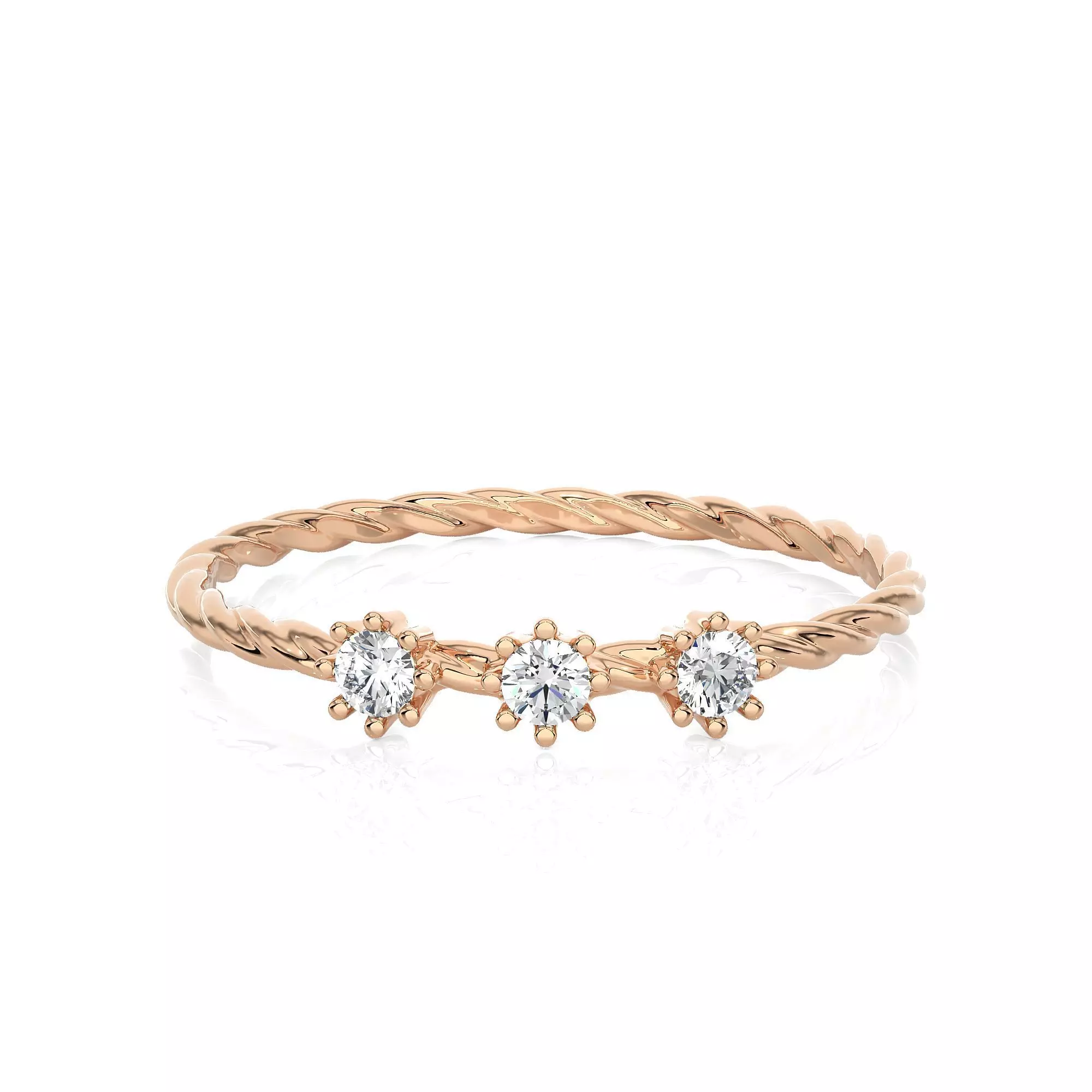 Light Minimalist Diamond Ring 3D print model_0