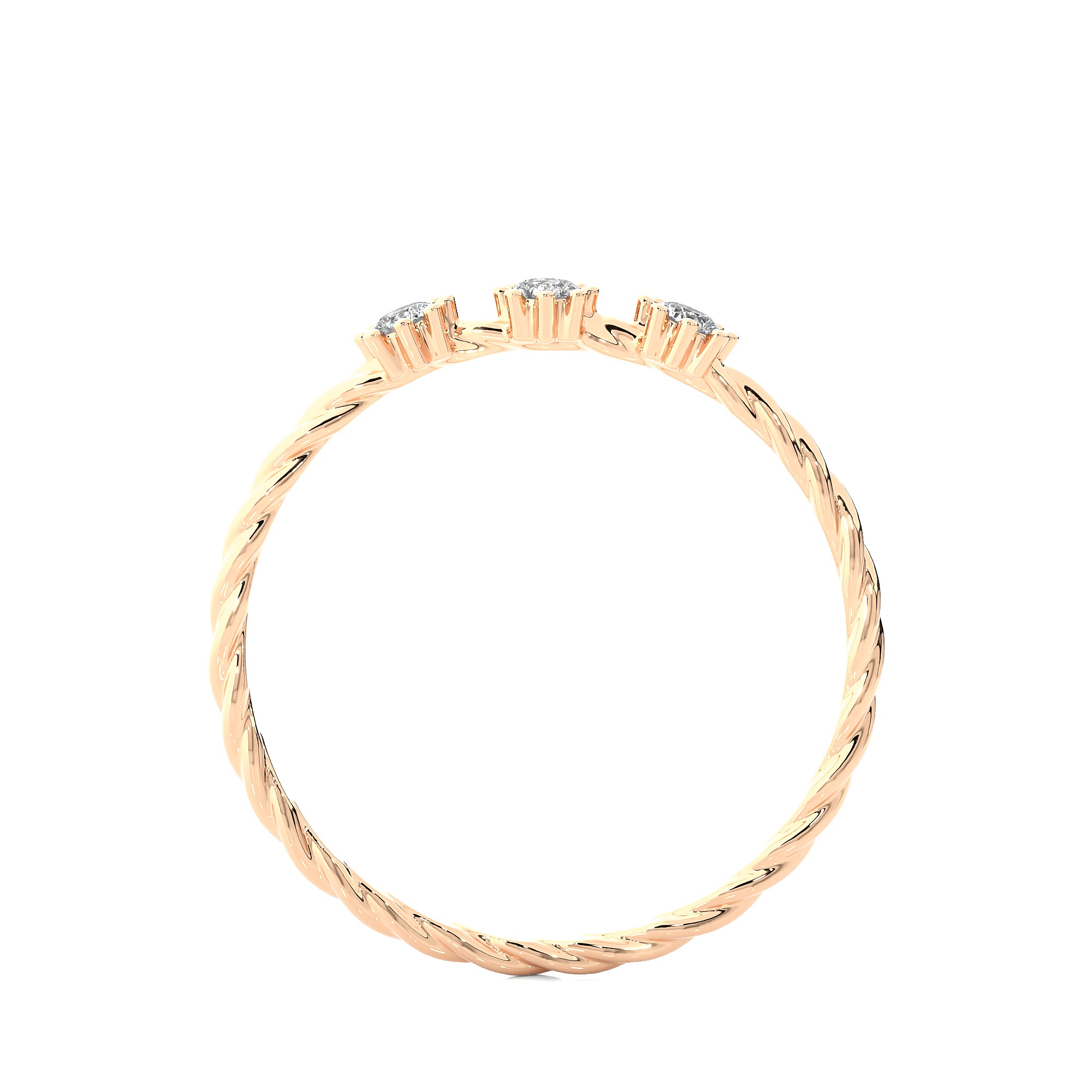 Light Minimalist Diamond Ring 3D print model_6