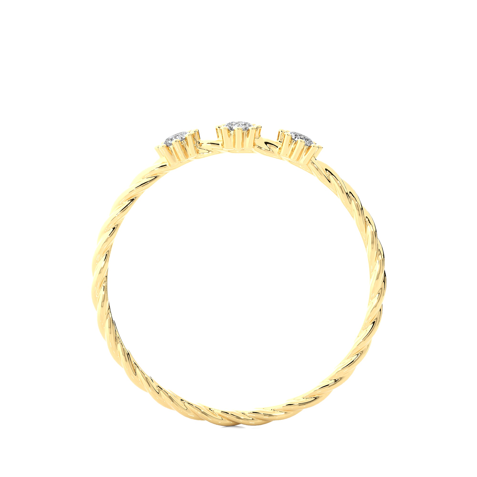 Light Minimalist Diamond Ring 3D print model_5