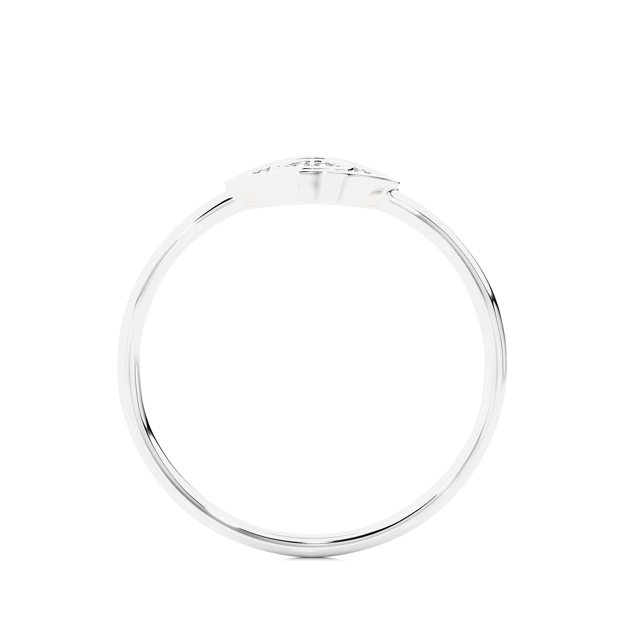 Light Minimalist Diamond Ring 3D print model_3