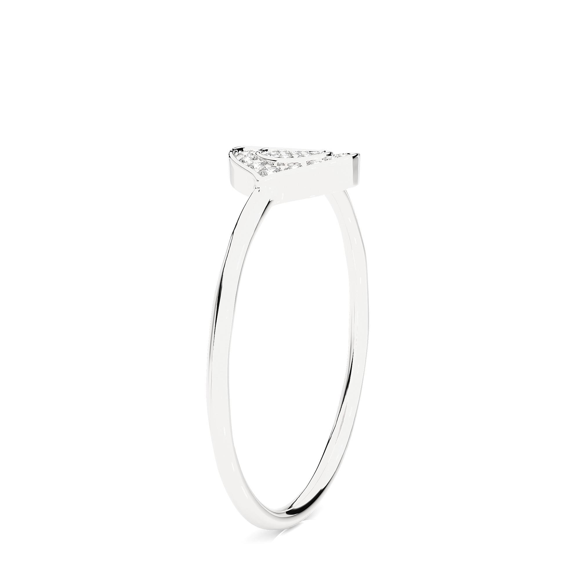 Light Minimalist Diamond Ring 3D print model_12